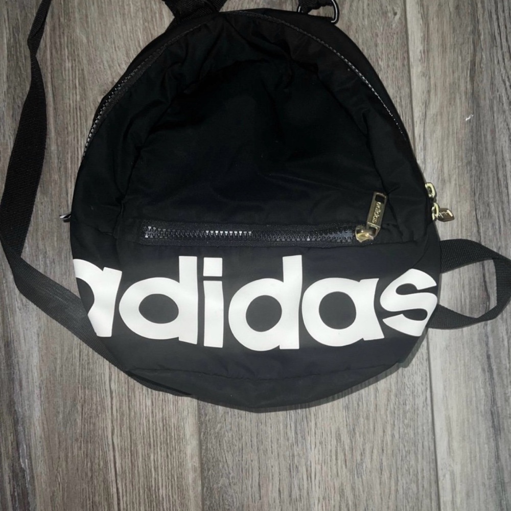 Adidas Black and White Logo Backpack